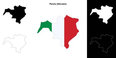 Penne (Abruzzo) ana hat haritası seti