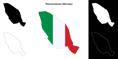 Pescocostanzo (Abruzzo) ana hat haritası seti