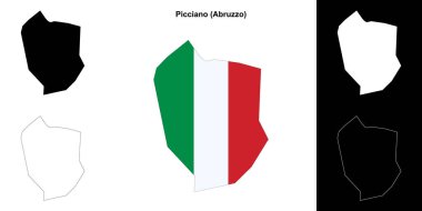 Picciano (Abruzzo) ana hat haritası seti