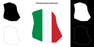 Pietraferrazzana (Abruzzo) ana hat haritası seti