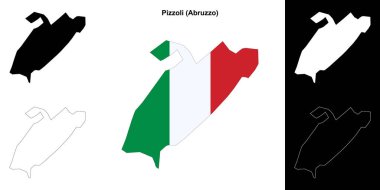 Pizzoli (Abruzzo) ana hat haritası seti