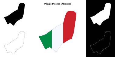 Poggio Picenze (Abruzzo) ana hat haritası seti