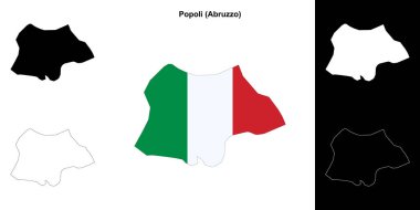 Popoli (Abruzzo) ana hat haritası seti