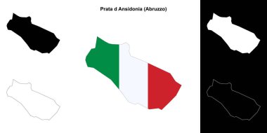 Prata d Ansidonia (Abruzzo) ana hat haritası seti