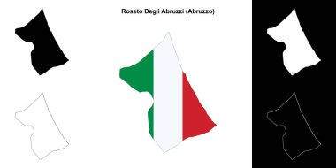 Roseto Degli Abruzzi (Abruzzo) ana hat haritası seti