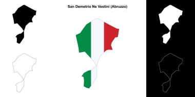 San Demetrio Ne Vestini (Abruzzo) ana hat haritası seti
