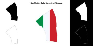San Martino Sulla Marrucina (Abruzzo) ana hat haritası seti