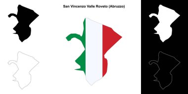 San Vincenzo Valle Roveto (Abruzzo) ana hat haritası seti