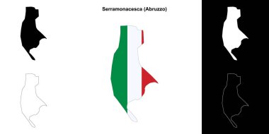 Serramonasesca (Abruzzo) ana hat haritası seti