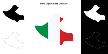 Tione Degli Abruzzi (Abruzzo) ana hat haritası seti