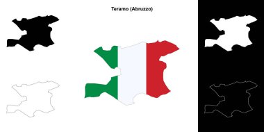 Teramo (Abruzzo) ana hat haritası seti