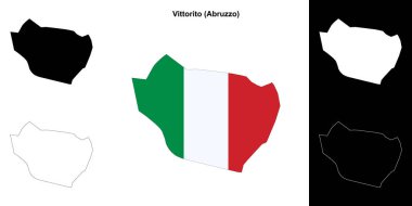 Vittorito (Abruzzo) ana hat haritası seti