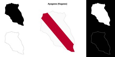 Ayagawa (Kagawa) ana hat haritası seti