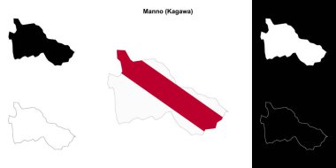 Manno (Kagawa) ana hat haritası seti