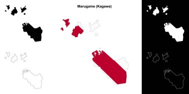 Marugame (Kagawa) ana hat haritası seti