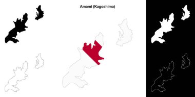 Amami (Kagoshima) ana hat haritası seti