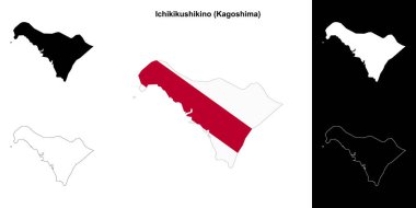 Ichikikushikino (Kagoshima) ana hat haritası seti