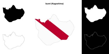 Izumi (Kagoshima) ana hat haritası seti