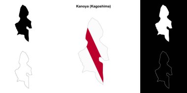 Kanoya (Kagoshima) ana hat haritası seti