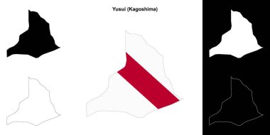 Yusui (Kagoshima) ana hat haritası seti