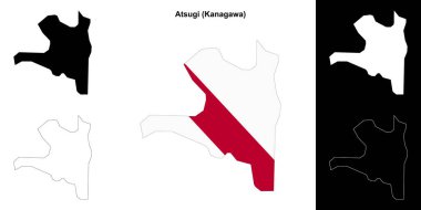 Atsugi (Kanagawa) ana hat haritası seti