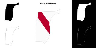 Ebina (Kanagawa) ana hat haritası seti