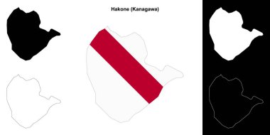Hakone (Kanagawa) ana hat haritası seti