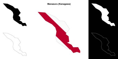 Manazuru (Kanagawa) ana hat haritası seti