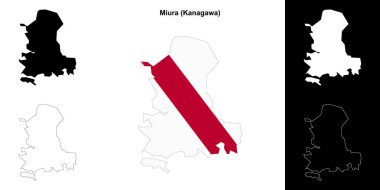 Miura (Kanagawa) ana hat haritası seti