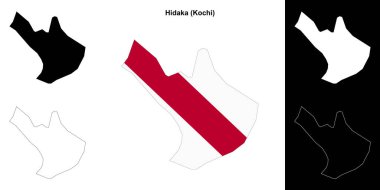 Hidaka (Kochi) ana hat haritası seti
