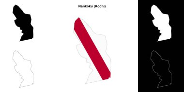 Nankoku (Kochi) ana hat haritası seti