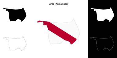 Arao (Kumamoto) ana hat haritası seti