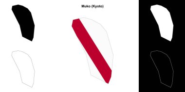 Muko (Kyoto) ana hat haritası seti