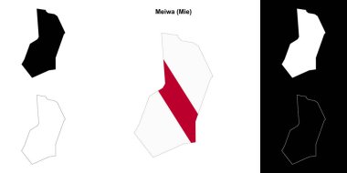 Meiwa (Mie) ana hat haritası seti
