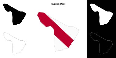 Suzuka (Mie) ana hat haritası seti
