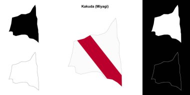 Kakuda (Miyagi) ana hat haritası seti
