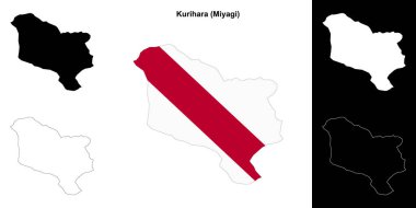 Kurihara (Miyagi) ana hat haritası seti