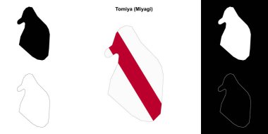 Tomiya (Miyagi) ana hat haritası seti