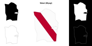 Watari (Miyagi) ana hat haritası seti