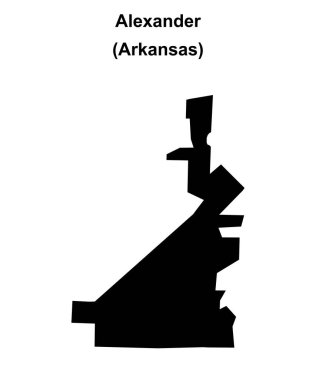 Alexander (Arkansas) boş ana hat haritası