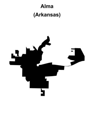 Alma (Arkansas) boş ana hat haritası