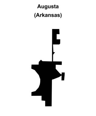 Augusta (Arkansas) boş ana hat haritası