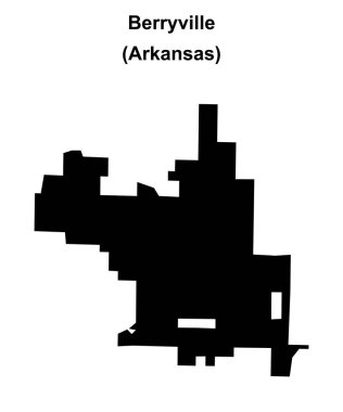 Berryville (Arkansas) boş ana hat haritası