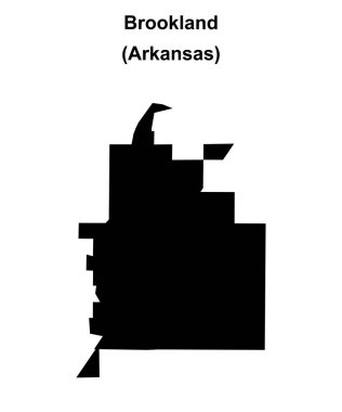 Brookland (Arkansas) boş ana hat haritası