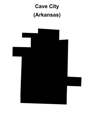 Mağara Şehri (Arkansas) boş ana hat haritası
