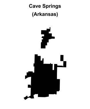 Cave Springs (Arkansas) boş ana hat haritası