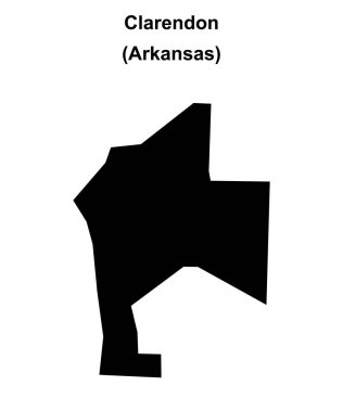Clarendon (Arkansas) boş ana hat haritası