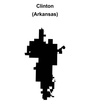 Clinton (Arkansas) boş ana hat haritası