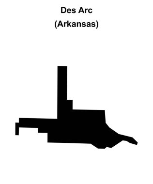 Des Arc (Arkansas) boş ana hat haritası