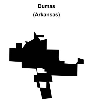 Dumas (Arkansas) boş ana hat haritası